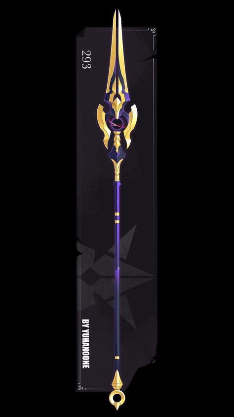 Anime Spear Design, Spear Designs Art, Magic Spear, Anime Spear Concept Design, Magic Spear Concept Art, Spear Design, Sci Fi Spear, Magic Greatsword, Cybernetic Arm