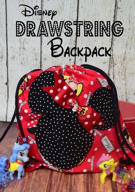 disney drawstring backpack text Disney Quilts, Disney Crafts For Adults, Disneyland Surprise, Disney Diys, Disney Sewing, Diy Backpack Pattern, Disney Craft, Disney Purses, Disney Cruises