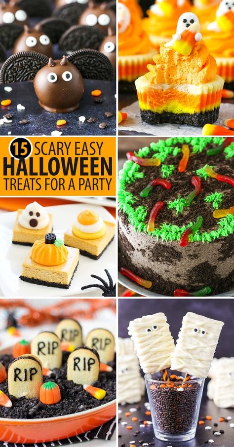 Easy Halloween Food Ideas, Halloween Food Ideas For Kids, Easy Pumpkin Bars, Halloween Cheesecake, Life Love And Sugar, Food Ideas For Kids, Easy Halloween Treats, Halloween Deserts, Halloween Food Ideas