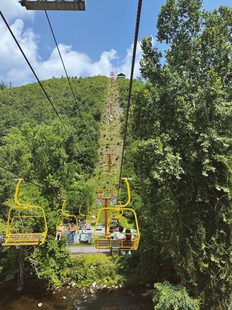 Sky Lift Gatlinburg Tennessee Mountains, Sky Lift, Gatlinburg Tennessee Summer, Downtown Gatlinburg Tennessee, Tennessee Gatlinburg, Pigeon Forge Tennessee Aesthetic, Gatlinburg Tennessee Winter, Tennessee Christmas, Smoky Mountains Tennessee