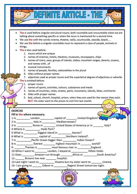 Articles Grammar, Definite Article, Definite And Indefinite Articles, Article Grammar, Articles Worksheet, English Grammar Tenses, Grammar Quiz, English Articles, Grammar Exercises