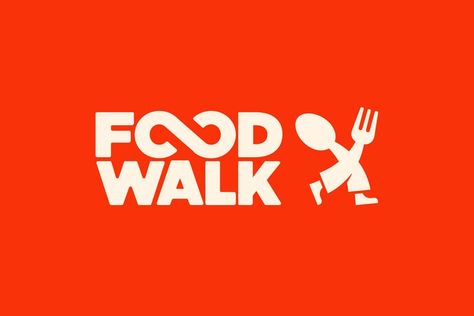 Food Logo Inspiration, Walk Logo, Resturant Logo, Food Company Logo, Food Brand Logos, Fancy Logo, Fast Food Logos, Food Logo Design Inspiration, Inspiration Logo Design