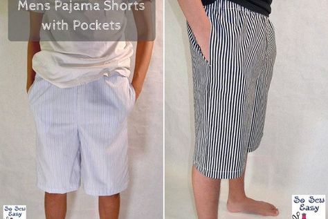 Free pattern: Men’s pajama shorts for Father’s Day Sewing Patterns For Men, Sewing Pajamas, Sewing Designs, Sewing Men, Trendy Sewing Patterns, Shorts Tutorial, Free Sewing Pattern, Trendy Sewing, Sew Easy