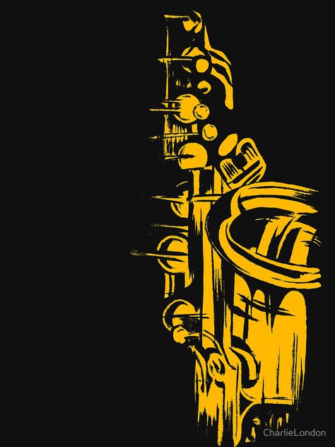 Design Clarinet Illustration, Saxophone Illustration, Recital Poster, Saxophone Art, Take My Heart, Instruments Art, Jazz Poster, Jazz Art, Music Collage