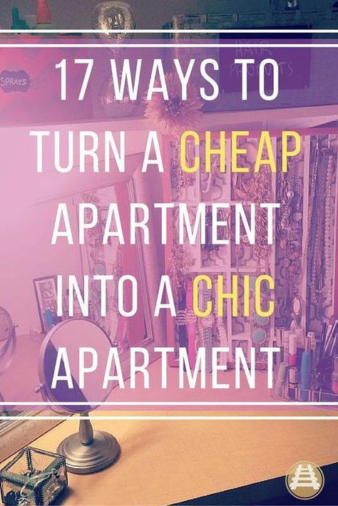 17 Ways to Turn a Cheap Apartment into a Chic Apartment. #homedecor Boho Apartment, Diy Home Decor For Apartments, Chic Apartment, Apartment Hacks, Apartment Decorating On A Budget, Apartment Chic, Cheap Apartment, Apt Ideas, Decor Studio