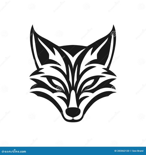 vector of Kitsune mask animal head mythology silhouette, wolf mascot icon, japan symbol. isolated on white background. Fox Head Tattoo, Kitsune Logo, Japan Symbol, Wolf Mascot, Fox Logo Design, Face Clipart, Kitsune Mask, Kitsune Fox, Fox Face