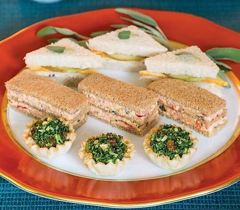 Tomato Tea Sandwiches, Tomato Tea, Pear Tea, Kale Slaw, Tea Sandwich, Tea Treats, Pour Decisions, Sandwiches Recipes, Phyllo Cups