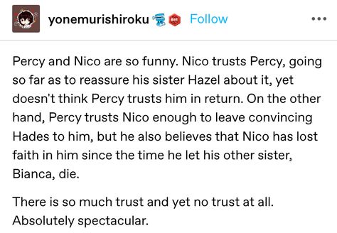 Percico Fanfiction, Riordanverse Headcanons, Percy And Nico, Rick Riordan Series, Greek Mythology Humor, Percy Jackson Head Canon, Persassy Jackson, Peter Johnson, Percy Jackson Quotes