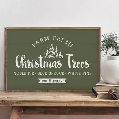 HOLIDAY GREENS | Shop Sales Events Antique Farmhouse Antique Farmhouse Christmas, Farmhouse Christmas Trees, Corner Deck, Hat Wall Art, Display Tower, Christmas Wooden Signs, Stencils For Wood Signs, Christmas Tree Sale, Cone Trees