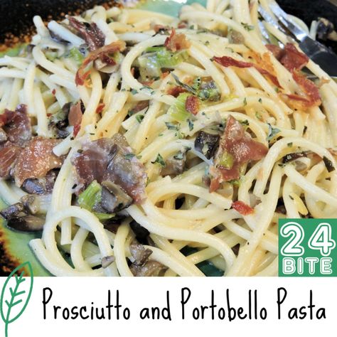 Prosciutto and Portobello Mushrooms Pasta Recipe – 24Bite™ Recipes Christian Guzman Mushrooms Pasta, Prosciutto Recipe, Christian Guzman, Prosciutto Recipes, Yummy Pizza, Mushroom Recipes Pasta, Easy Pasta Dinner, Linguine Pasta, How To Cook Mushrooms