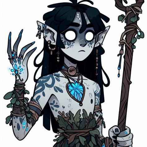 Goblin Sorcerer Dnd, Goblin Witch Art, Dnd Evil Druid, Grung Dnd Character Art, Autognome Dnd 5e, Orc Woman Art, Sorcerer Drawing, Rogue Dnd Character Design, Dnd Druid Female