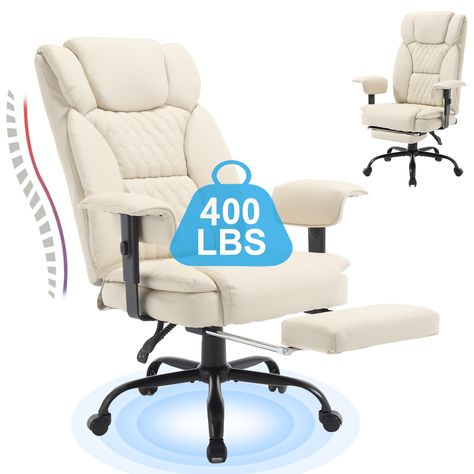 PRICES MAY VARY. Adjustable Reclining Office Chair:Our high back reclining office chair with 360 degree swivel and 90 to 135 degree backrest adjustment provides you with a comfortable sitting experience. The locking mode allows you to recline when you feel tired, so you can find the reclining angle position that suits you.The height of the chair can be adjusted with the handle to accommodate people of different heights Ergonomic Office Chair with Footrest:Whether you need executive desk chairs, Beige Office, Comfy Office Chair, Reclining Office Chair, Chair With Footrest, Computer Gaming, Gaming Desk, Executive Chair, Executive Desk, Ergonomic Office Chair