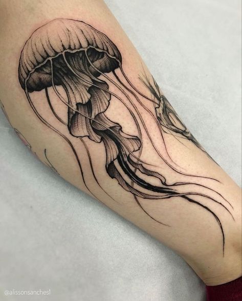 Unique Jellyfish, Arm Tattoos Drawing, Whimsical Princess, Tattoos Cute, 16 Tattoo, Tattoo Placements, Colorful Jellyfish, Jellyfish Drawing, Princess Jellyfish