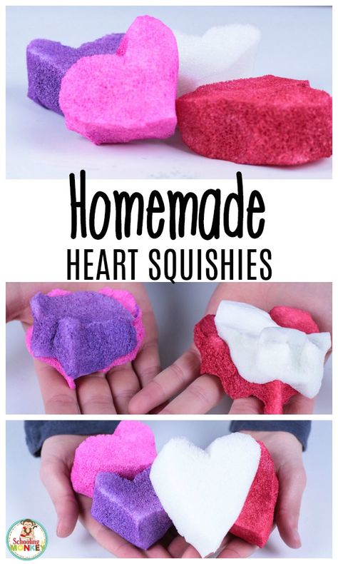 Valentine Squishy, Diy Squishies, Valentine Stem, Daisy Crafts, Stem Night, Science Valentines, Valentines Diy Kids, Candy Valentines, Squishies Diy