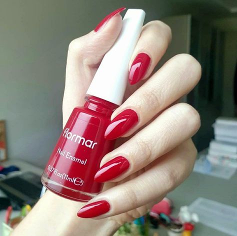 Flormar Nail Polish Red, Nail Paint Shades, Polish Colors, Makeup Looks For Brown Eyes, Bridal Bangles, Paint Shades, Dream Nails, Lipstick Makeup, Nail Paint