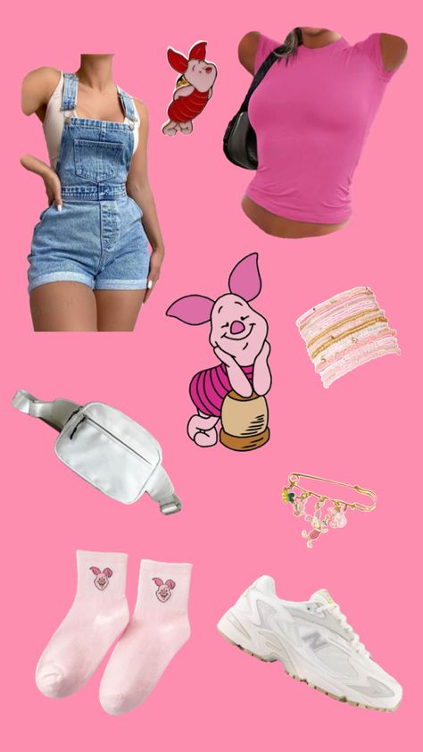 Piglet Outfit, Piglet Disney, Closet Cosplay, Disney Themed Outfits, Disney World Outfits, Disney Outfit, Disney Inspired Outfits, Preppy Fall, Easy Halloween Costumes