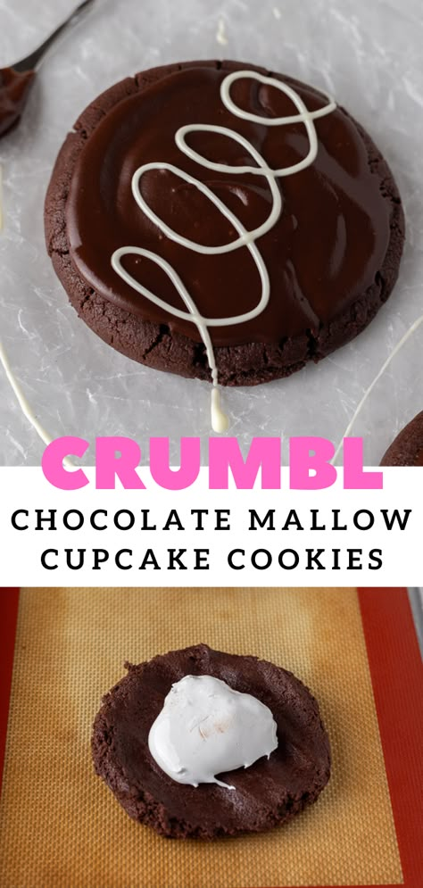 Marshmallow Cupcakes, Crumble Cookie Recipe, Lifestyle Of A Foodie, Hostess Cupcakes, Chocolate Cookie Dough, Gourmet Cookies, Vegetarian Chocolate, Cookie Desserts, Cupcake Cookies