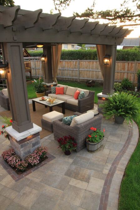 Backyard Pagoda Patio Ideas, Zeroscaping Backyard Ideas, Gazebo Ideas Backyard, Backyard Diy Ideas, Easy Outdoor Projects, Backyard Escape, Backyard Creations, Backyard Seating Area, Outdoor Patio Designs