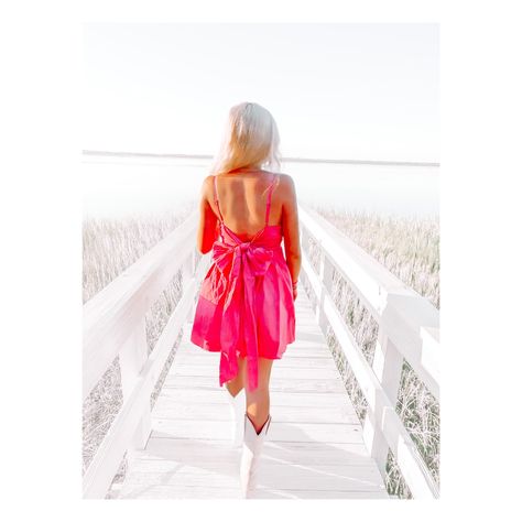 bow tide > low tide Pretty Features, Sassy Shortcake, Pink Bow Dress, Instagram S, Bow Dress, Isle Of Man, Pink Bow, Dress With Bow, Picture Ideas