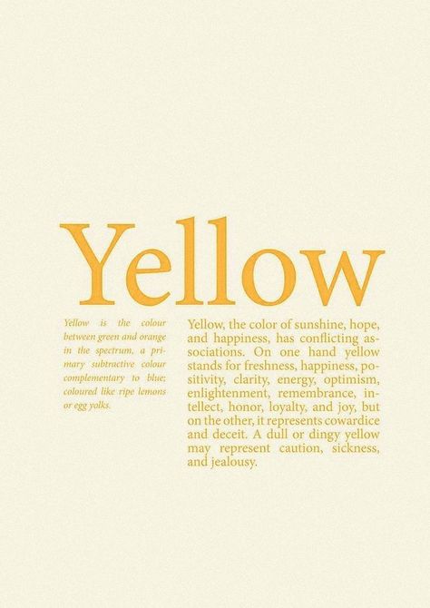 Who Is Your Yellow, You Are My Yellow, Romantic Yellow Aesthetic, Yellow Aesthetic Poster, Yellow Definition, Yellow Color Meaning, Yellow And White Aesthetic, Yellow Poster Aesthetic, Yellow Personality