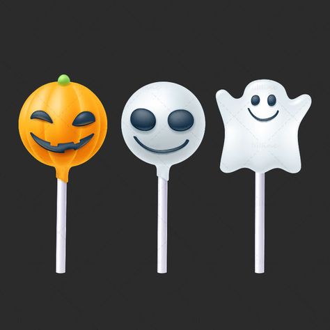 Pumpkin Lollipop, Ghost Lollipops, Halloween Lollipop, Lollipop Candy, Lollipop, Halloween Themes, Body Art, Candy, Halloween