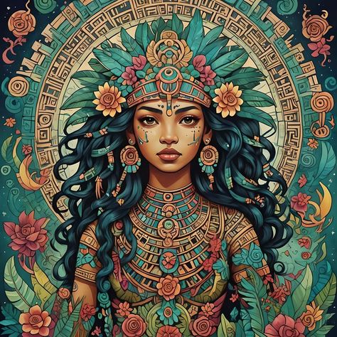 The Mayan Goddess Ix Chel - AI Generated Artwork - NightCafe Creator Ix Chel, Mayan Goddess, Art Generator, Moon Goddess, Black Women Art, Sun Moon, Tulum, Cool Artwork, Female Art