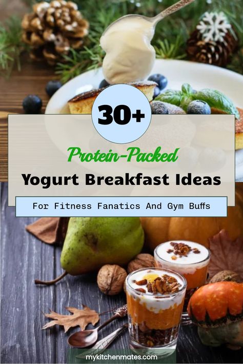 Yogurt Breakfast Ideas Greek Yogurt Protein Pancakes, Yogurt Protein Pancakes, Yogurt Breakfast Ideas, Athletic Goals, Muscle Building Breakfast, Protein Packed Smoothies, Yogurt Protein, High Protein Yogurt, Protein Yogurt