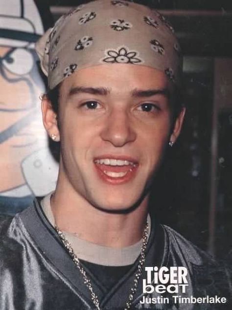 90s Justin Timberlake, Justin Timberlake Bandana, 2000s Heartthrobs, Justin Timberlake Aesthetic, Young Justin Timberlake, Justin Timberlake 90s, Justin Timberlake 2000s, 2000s Boys Fashion, My Love Justin Timberlake