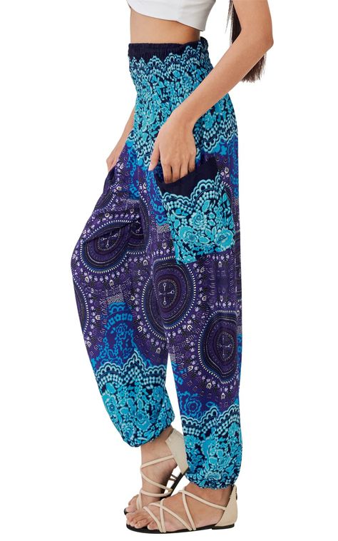 Herum Pants, Thrifty Clothes, Womens Flowy Pants, Womens Yoga Pants, Upcycle Design, Tropical Pants, Pajama Lounge, Womens Yoga, Lounge Pants Womens