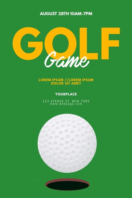 Golf Game Flyer Template | PosterMyWall Golf Poster Design, Golf Design Graphic, Golf Graphic Design, Golf Branding, Golf Graphic, Golf Poster, Golf Inspiration, Golf Event, Golf Brands