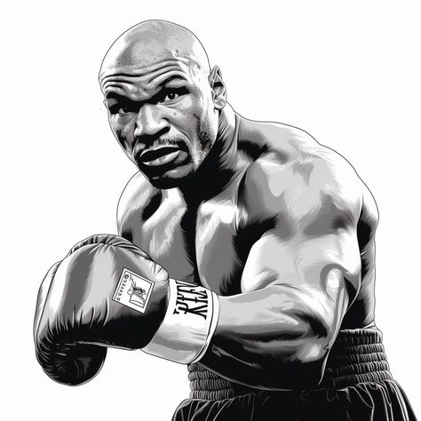 Mike Tyson Illustration, Mike Tyson Drawing, Mike Tyson Boxing, Aesthetic Motivation, Boxing Posters, Creation Art, Diet Motivation Quotes, Photo To Cartoon, Dope Cartoon Art