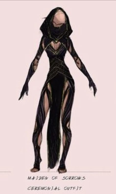 Witch Suit Design Female, Villian Costumes Drawing, Mcu Oc Suit, Dark Sorceress Outfit, Goddess Superhero Suit, Avengers Suit Ideas Female, Villian Suits Designs Female, Villian Outfits For Women Drawing, Drawing Clothes Anime