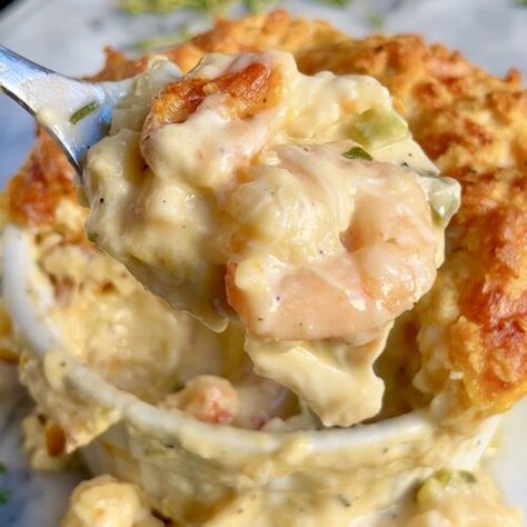 Shrimp & Lobster Cheddar Bay Pot Pie, King Cooks Cheddar Bay Biscuit Seafood Pot Pie, Chicken Casserole With Cheddar Bay, Cheddar Bay Seafood Pot Pie, Shrimp And Biscuits, Cheddar Bay Biscuits Pot Pie, Cheddar Bay Pot Pie, Crab Stuffed Biscuits, Seafood Pot Pie Red Lobster Biscuits