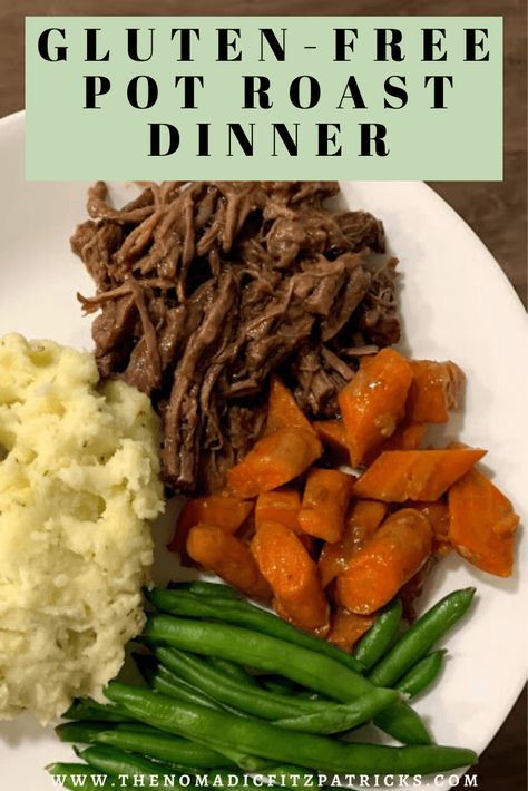 Gluten Free Roast Beef, Gluten Free Roast Crockpot, Pot Roast Gluten Free, Gluten Free Pot Roast, Gluten Free Roast, Chuck Roast Crock Pot Recipes, Potatoes And Vegetables, Pot Roast Crock Pot Recipes, Gluten Free Guide