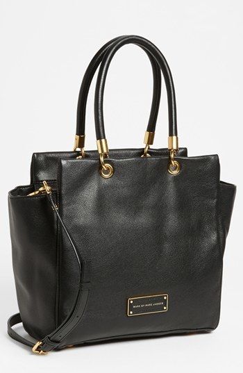 $498, Black Leather Tote Bag: Too Hot To Handle Bentley Leather Tote by Marc by Marc Jacobs. Sold by Nordstrom. Click for more info: http://lookastic.com/women/shop_items/132242/redirect Black Leather Tote Bag, Handbag Heaven, Black Leather Tote, Marc Jacobs Bag, Black Leather Bags, New Classic, Marc By Marc Jacobs, Leather Tote Bag, Wallets For Women