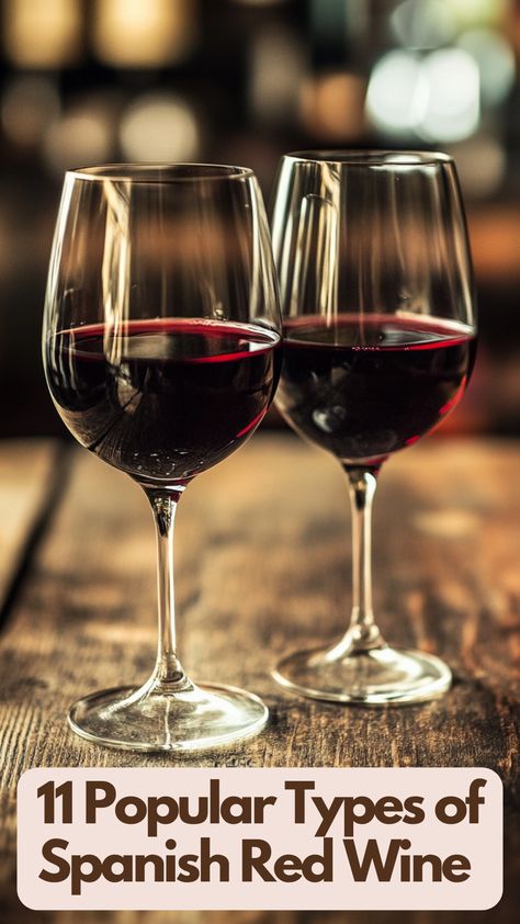 Glasses of popular Spanish red wines like Tempranillo and Garnacha displayed on a rustic wooden table, showcasing their rich colors and inviting flavors. Tempranillo Wine, Spicy Food Mexican, Spanish Red Wine, Rioja Wine, Wine Variety, Slow Cooked Meat, Best Red Wine, Wine Knowledge, Spanish Wine