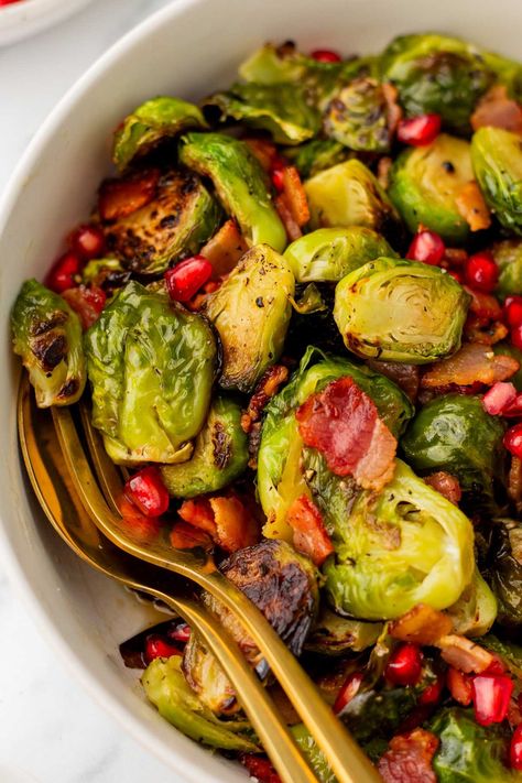 These maple bacon brussel sprouts have the best savory and sweet flavor. Bacon and maple syrup are the best flavor combination! Brussel Sprout Recipes With Bacon And Pomegranate, Pickled Brussels Sprouts Recipe, Brussel Sprout Recipes With Bacon, Air Fryer Eggs, Maple Bacon Brussel Sprouts, Brussel Sprout Recipes, Bacon Brussels Sprouts, Bacon Brussel Sprouts, Roasted Brussel