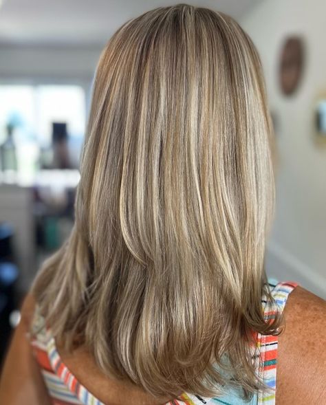 Full high and low foil Blonde Highlight Lowlight, Highlight Lowlight, Blonde Highlight, Blonde Highlights, High & Low, Foil, Blonde, Long Hair Styles, Hair Styles