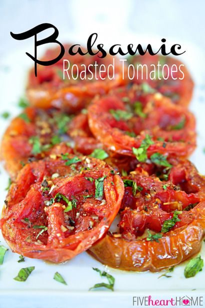 OrSoSheSays Tomato Recipes, Veggie Dishes, Roasted Tomatoes, Vegetable Side Dishes, Vegetable Dishes, Food Items, Fruits And Veggies, Side Dish Recipes, Veggie Recipes