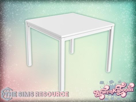 Sims 4 Kitchen, Retro Wallpaper Iphone, Sims 4 Expansions, Sims 4 Cc Furniture, Table Haute, Small Dining Table, Plastic Tables, Square Dining Tables, Retro Wallpaper