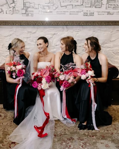 Black Red Pink Wedding, Red And Pink Wedding, Blue Red Wedding, Modern Winter Wedding, Wedding Design Board, Pink Wedding Theme, Magic Day, Wedding 2025, The Cliff