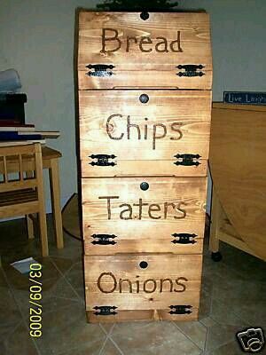 Need this, Mr H Bistro Nook, Potato Bins, Potato Bin, Wooden Bread Box, Potato Storage, Vegetable Bin, Board Paint, Kitchen Goals, Texas Living