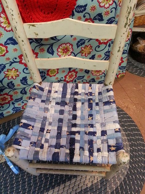 A Mcinnis Artworks: How To Weave A Fabric Chair Seat Weave Chair Seat Diy, Woven Chairs, Southern Humor, Chair Repair, Fabric Weaving, How To Weave, Furniture Fix, Woven Chair, Ladder Back Chairs