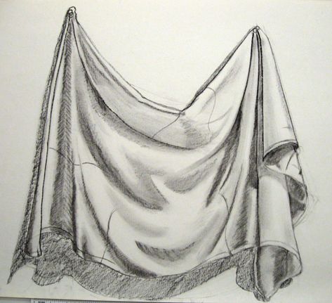 Fabric folds 1 by Joe5art How To Draw Blanket Folds, Folded Blanket Drawing, Blanket Drawing Reference, Blanket Drawing, Scarf Drawing, Fabric Art Tutorials, Drapery Drawing, Fabric Folds, Art Techniques Tutorial