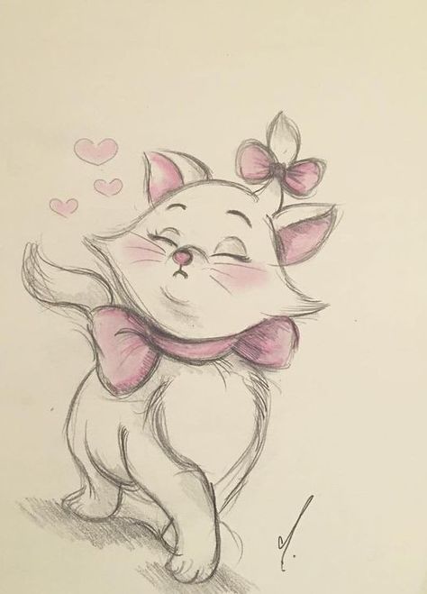 Easy Disney Drawings, Cool Pencil Drawings, Disney Sketches, Easy Drawings Sketches, Cute Doodles Drawings, Pinturas Disney, Dessin Adorable, Sketch Painting, Hand Art Drawing