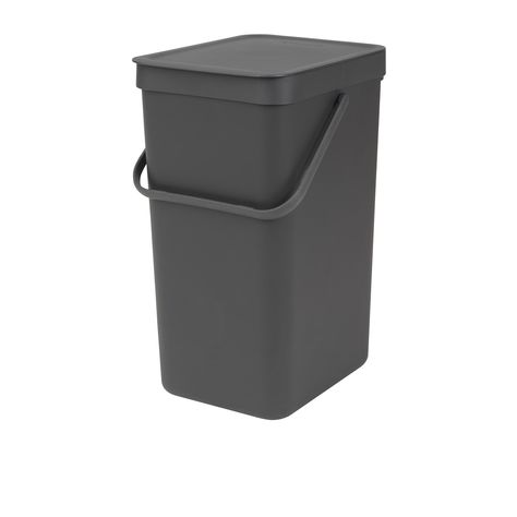 Brabantia Sort & Go Waste Bin 16L Grey | Kitchen Warehouse™ Organic Kitchen, Compost Bags, Kitchen Waste, Kitchen Bin, Recycle Trash, Container Store, Recycling Bins, Household Supplies, Support Mural