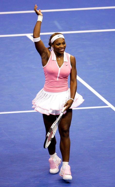 Serena Williams Outfit, Cute Tennis Outfit, Tennis Dress Outfit, Pink Leopard Print Dress, Serena Williams Tennis, Williams Tennis, Female Tennis, Tennis Outfits, Tennis Outfit Women