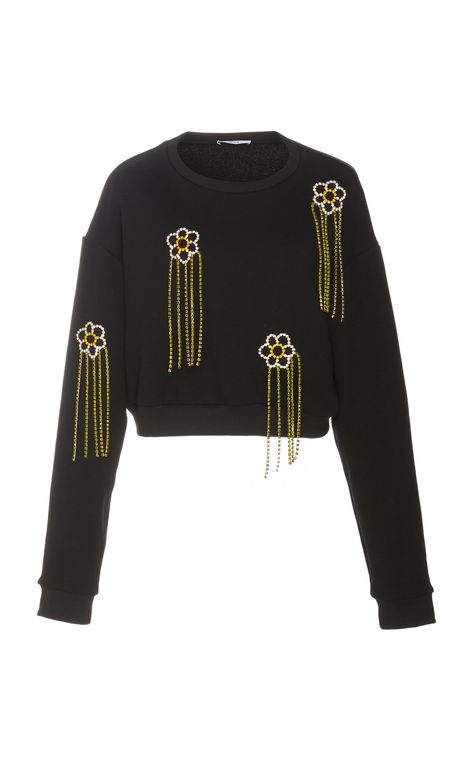 Area Fashion, Fringe Sweatshirt, Beaded Jewelry Designs, Crystal Embellishment, Global Fashion, Jewelry Designs, Moda Operandi, Daily Fashion, Sweater Shop