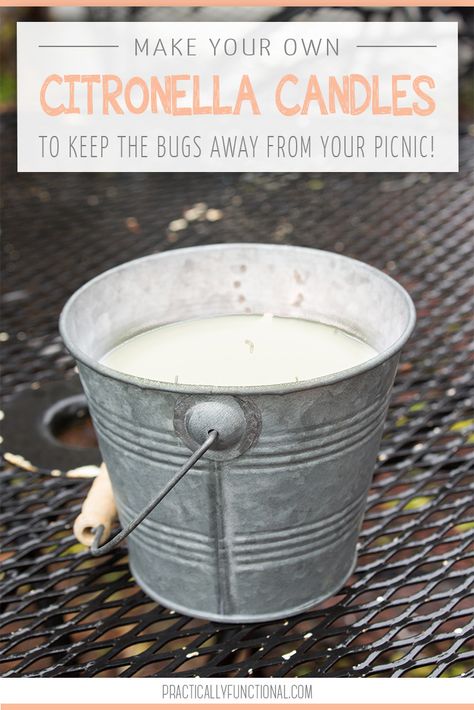 Diy Citronella, Citronella Candle, Homemade Candle, Candle Ideas, Citronella Candles, Diy Garden Projects, Amazing Diy, Young Living Essential Oils, Diy Candles