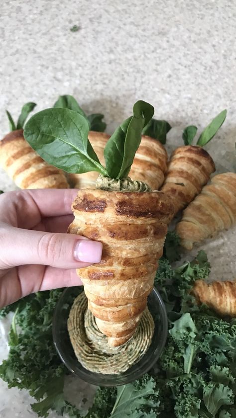 Easter carrot appetizer puffs. YUM Easter Carrots, Custom Creations, Appetizer, Carrots, Easter